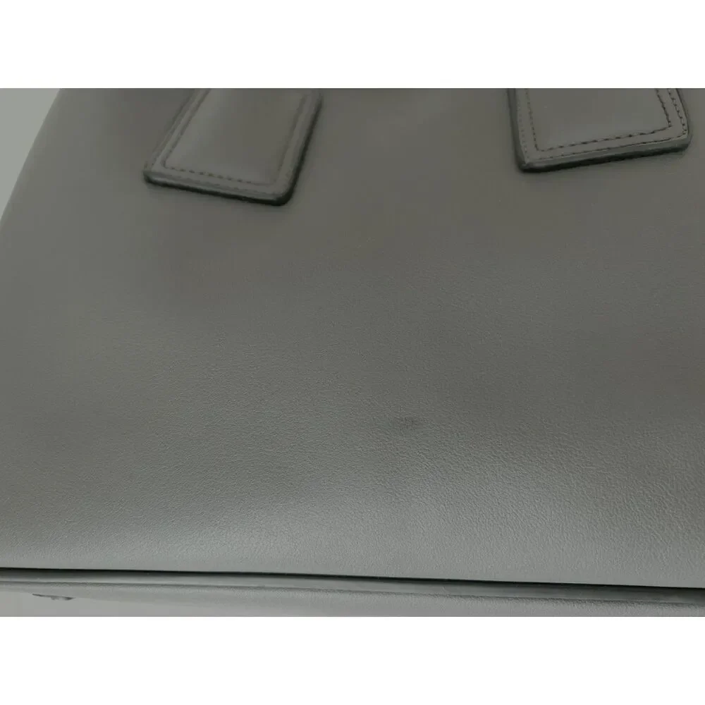 Urban Expressions Georgia Satchel in faux smooth gray leather